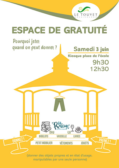 affiche ESPACE DE GRATUITE JUIN site